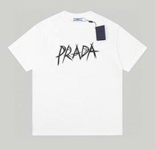 Camiseta de hombre PRADA blanca con logotipo gráfico cuello redondo manga corta talla L
