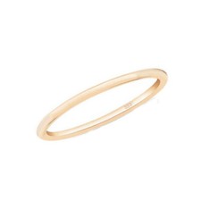 Anillo de oro auténtico 333 8 quilates oro amarillo sencillo estrecho delgado brillante