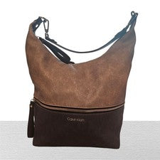 Cartera para mujer Calvin Klein bloque de color azul gris y negro 3 bolsillos interiores cremallera