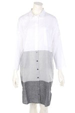 Study NY Shirt Dress Stripes M white grey NEW#9698