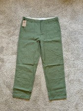 Pantalones militares estilo OG-107 36x31 verde oliva algodón ejército fatiga pantalones para hombre