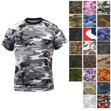 Camiseta Camuflada Camiseta Táctica Manga Corta Militar Ejército Camuflaje Uniforme Moda