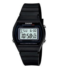 Orologio CASIO W-202-1AVEF Silicone Nero Chrono Timer VINTAGE Unisex