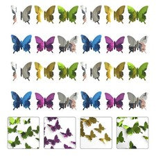 60 Piezas Pegatinas de Pared Pvc 3D Hogar Decorativas Calcomanías de Pared Dormitorio Adhesivo Arte