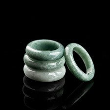 Anillo banda jadeíta natural de jadeíta 1 pieza para mujer y hombre cuentas reales verde jade talla 6-11