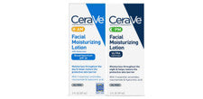 CeraVe Loción Facial Día y Noche Set de Cuidado de la Piel Contiene AM con FPS 30 y PM- 4PK