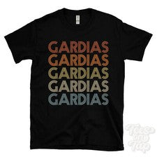 CAMISETA GARDIAS ESTILO RETRO REPETIDO Hombre y Mujer Novedad Genial Nombre Regalo