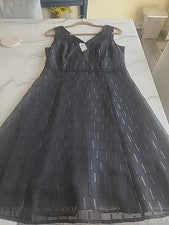 "Banana Republic, vestido negro para mujer, talla 8. Detalles brillantes, patrón nítido"