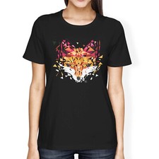 Camiseta de zorro geométrico calce holgado 1Tee para mujer