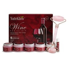 Kit facial NutriGlow vino piel brillante 6 piezas piel 250 gm