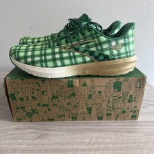 Zapatos para correr Brooks Launch 10 Run Lucky Clover verdes para hombre talla 10,5 D nuevos con caja