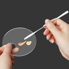 Bandeja mezcladora de base de maquillaje de paleta cosmética acrílica herramientas de belleza transparentes