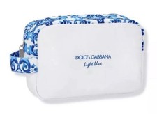 Dolce & Gabbana AZUL CLARO Summer Vibes Edición Limitada Bolsa de Aseo / Cosméticos NUEVO