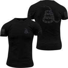 Camiseta Grunt Style Oculta Gadsden Cuello Redondo - Negra