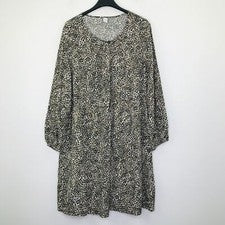 Vestido para mujer Old Navy XL multicolor leopardo tejido suave ojo de cerradura línea A nuevo con etiquetas Ch4