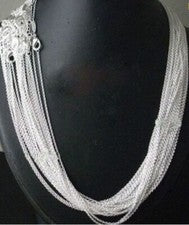 Venta al por mayor Collar de cadena ROLO enchapado en plata de ley 925 joyería 5/10X 16-30 pulgadas