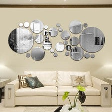2 juegos de murales calcomanías de pared para decoración de habitaciones decoración de interiores para espejo de hogar