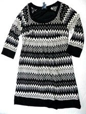 Mujer Suéter Vestido CONEJO Talla MEDIANO Chevron Punto Pullover NUEVO (aa53)