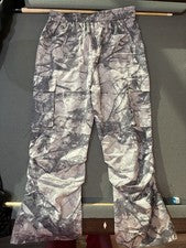 Pantalones cargo camuflados estilo ATL pierna ancha cordón cintura elástica para hombre talla mediana