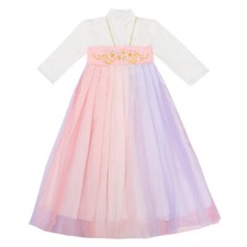 Vestido lindo chino de niña transparente Hanfu Tang traje bordado moda de hadas