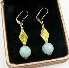 Pendientes Larimar Pendientes Peinados Plegables Mujer Piedra Preciosa Joyería Bailysbeads® L7