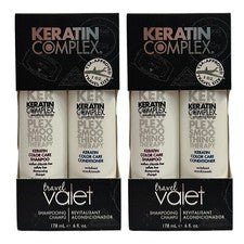 Champú acondicionador de viaje DOS complejos de queratina terapia suavizante cuidado del color 3 oz