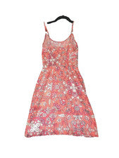 Hermoso Vestido de Verano Para Mujer Naranja con Diseño Floral XS NUEVO CON ETIQUETAS COMBINAMOS ENVÍO