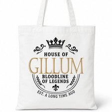 Bolso de Mano GILLUM Family Surname House Of White Algodón
