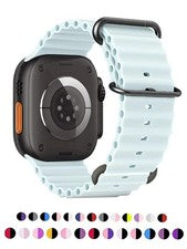 Correa de silicona Ocean para iWatch Ultra 3 11 10 9 8 7 SE 49 46 mm Reino Unido
