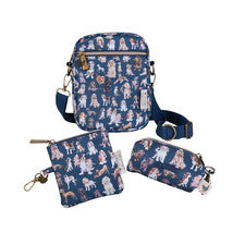 Bolsa para pasear perros con estampado de perro Wrendale incluye bolsa de golosinas para perros y soporte para bolsa