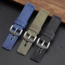 Correa de reloj pulsera de nailon militar de doble lona de 20 mm 22 mm 24 mm correa deportiva duradera