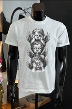 Camiseta Top Gráfica Fallen Angel Para Hombres Suave Elegante Moda Ropa Poliéster