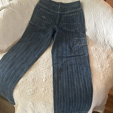 Jeans LEE X Paul Smith Denim a Rayas Estilo Carpintero 33R Azul Medio Lavado