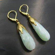 Pendientes de jade piedras preciosas mujer pendientes gotas peinados plegables Bailysbeads®