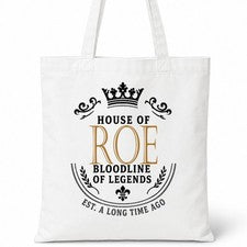 Bolso de Mano ROE House Of Surname Algodón Idea de Regalo