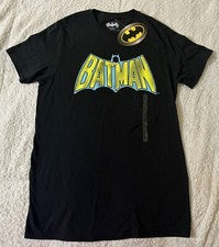 Camisa de manga corta negra Batman estilo vintage pequeña de D.C Comics para hombre
