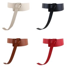 Mujer Moda Ancho Cuero Sintético Cintura Ancha Cinch Corsé Vestido Cintura Cinturón