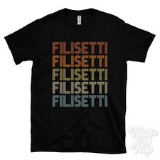 CAMISETA FILISETTI ESTILO RETRO REPETIDO Hombre y Mujer Novedad Genial Nombre Regalo