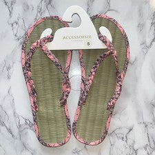 Chanclas Accesorio Monzón Pasto Marino Talla S Pequeña Reino Unido 3 4 Rosa Negro Cachemira