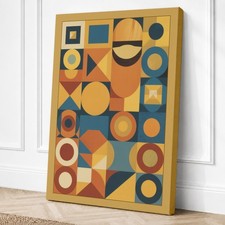 Impresión en lienzo geométrica orden cromática arte de pared decoración del hogar listo para colgar