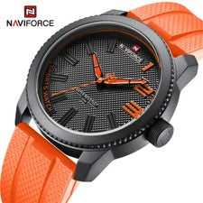 NAVIFORCE Top Lujo Marca Cuarzo Reloj Hombre Correa Silicona Militar 30ATM