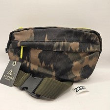 BOLSO CINTURA HIPSACK ESTAMPADO OLIVA CAMUFLAJE DISEÑO ALPINO MUJER NUEVO CON ETIQUETAS