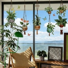 Pegatinas de pared de PVC de larga duración con diseño de planta de primavera para decoración del hogar
