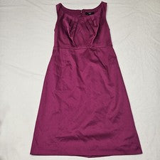 Vestido para mujer Mossimo fushia hasta la rodilla acanalado cremallera talla 2 sin mangas