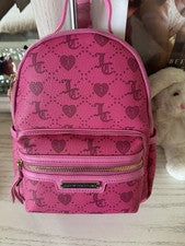 Mini mochila Juicy Couture para mujer Rosie rejilla rosa flash nueva con etiquetas $99