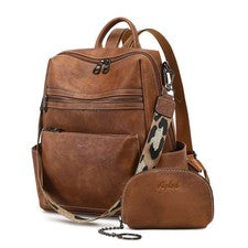 Mochila de Cuero Cartera para Mujer Diseñador Damas Bolso de Hombro Moda Imitación Wo...