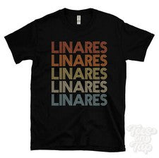 CAMISETA LINARES ESTILO RETRO REPETIDO Hombre y Mujer Novedad Genial Nombre Regalo