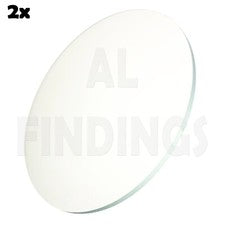 2x 26mm-30.75mm Reloj Tipo Plano Muñeca Cristal Cristal Mineral 1mm Grosor