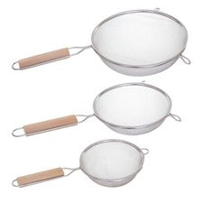 Tamices de cocina, acero inoxidable, juego de 3