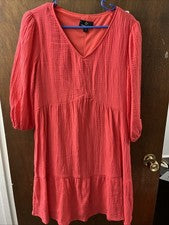 Vestido recto liso rosa para mujer Ronni Nicole M